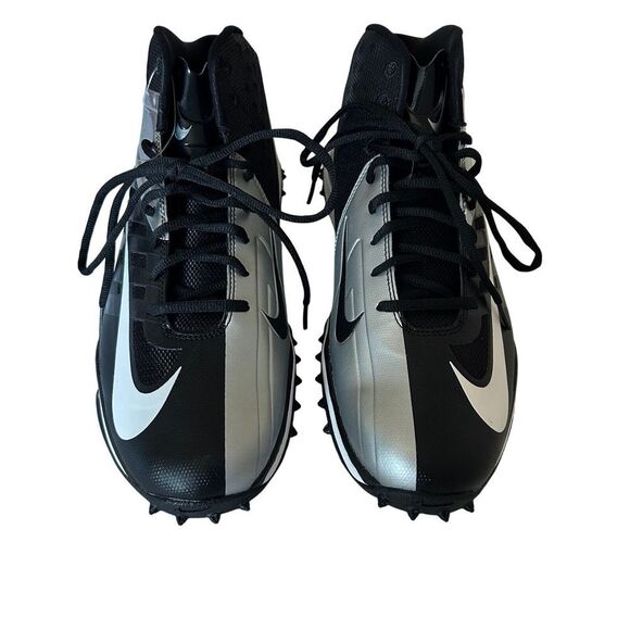 Nike Men's Vapor Pro Zoom Black & Silver Lace Up Track Football Size 13 NWOT - Picture 5 of 7